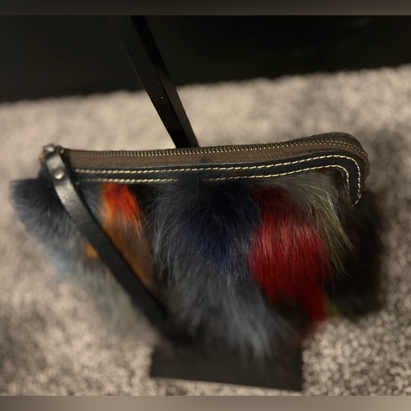 Patricia Nash Eclipse Rabbit Fur Clutch - Picture 6 of 9